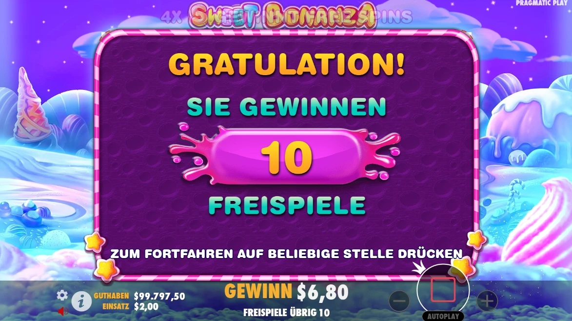 Sweet Bonanza Freispiele